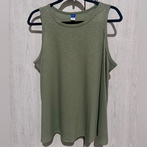 Old Navy - Luxe Sleeveless Top - Olive Green - Picture 1 of 6